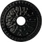 Ekena Millwork Warsaw Ceiling Medallion (Fits Canopies up to 3 1/2"), 18"OD x 3 1/2"ID x 1 3/8"P, Black Pearl CM18WABPS - alternate 1